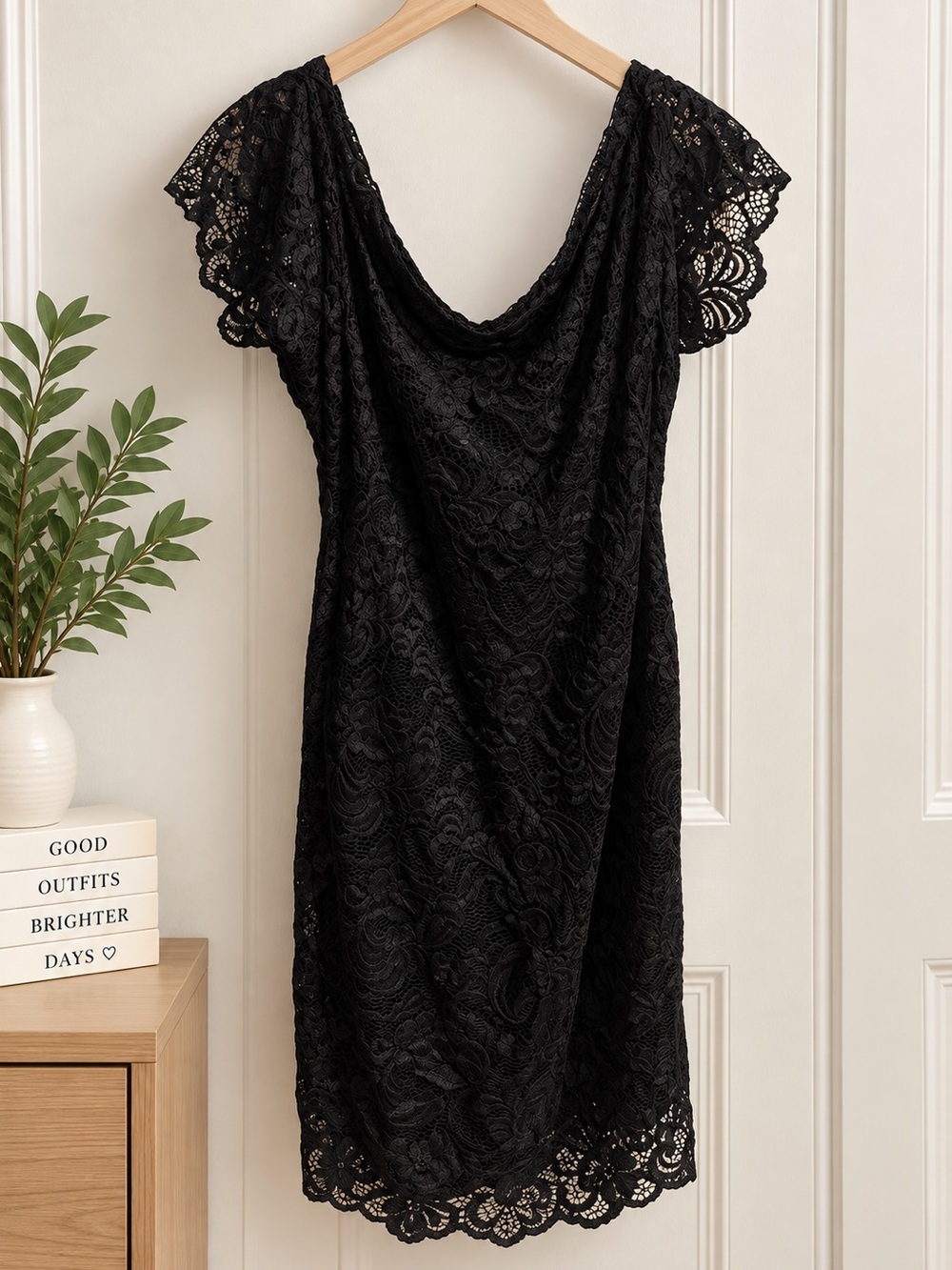 Black Lace Women's Dress - Elegant Evening Dress